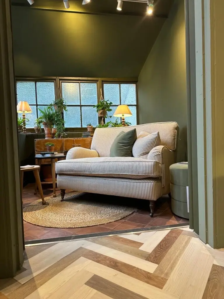 A sofa inside the Arlo & Jacob showrorm in tunbridge wells