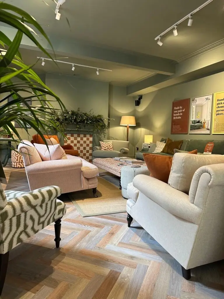 An area of the Arlo & Jacob showroom showing of the new flooring